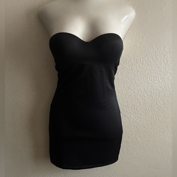 Victoria's Secret Black Strapless Second Skin Dress Slip 36B - Picture 4 of 13